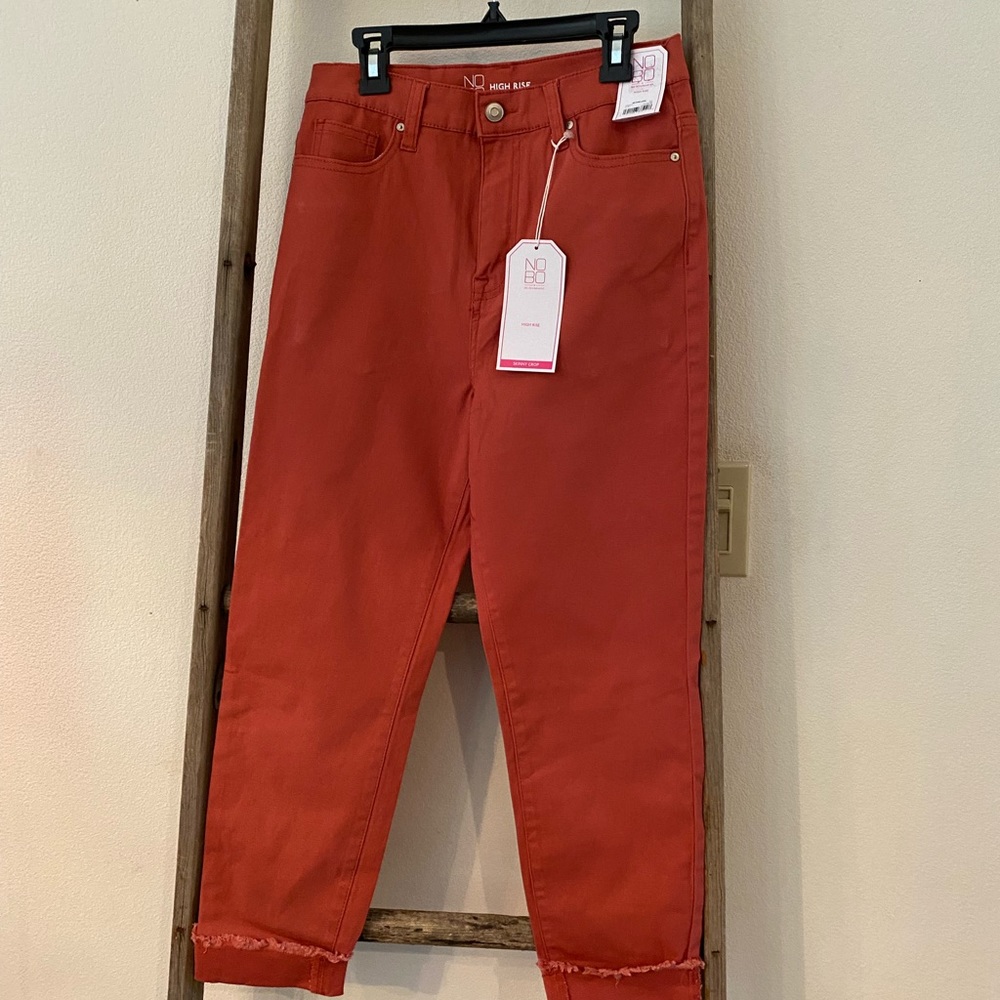 Rust color skinny  crop pants nwt